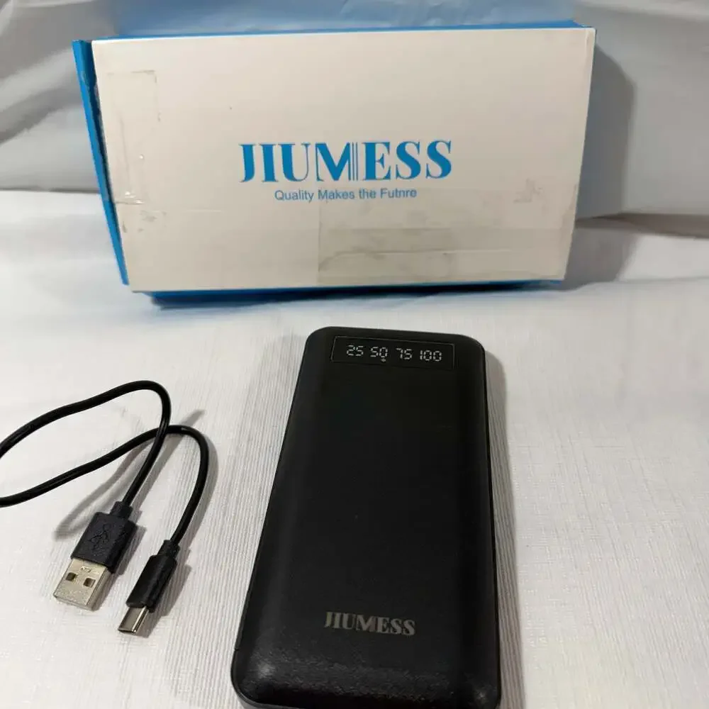 JIUMESS 20000mAh Power Bank Portable Charger with Cables